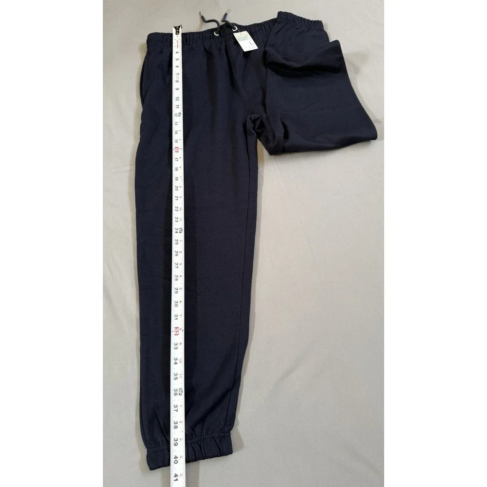Primark Cares Mens Navy‎ Blue Cuffed Jogger Sweatpants Recycled Size L NWT